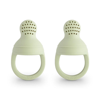 Alimentador Infantil de Silicone Mushie 2 Peças Sage - Sofe & Soft Silicone